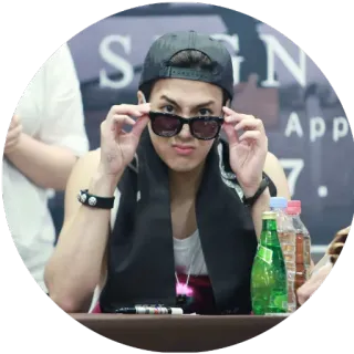 😠 persona, gafas de sol, kpop, ídolo telegram sticker