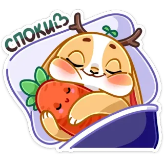 🤗 Спокив tier, hase, karotte, schlaf, süß, kawaii, häschen telegram sticker