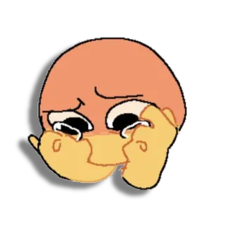 😔 llorando, triste, emoji, molesto, gestos telegram sticker
