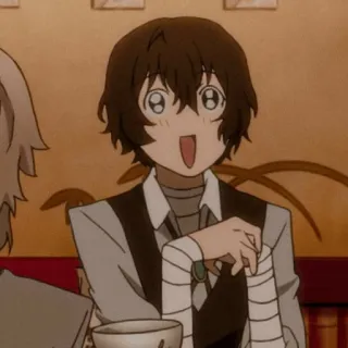 ☠️ Osamu Dazai Bungou Stray Dogs anime, manga, bungou stray dogs, osamu dazai, dazai, cartoon telegram sticker
