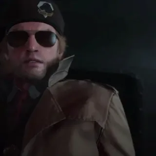😶 Venom Snake Metal Gear Solid V: The Phantom Pain Metal Gear Solid, Venom Snake, Big Boss, Videojuego, Personaje, Gafas de sol, Militar, Táctico telegram sticker