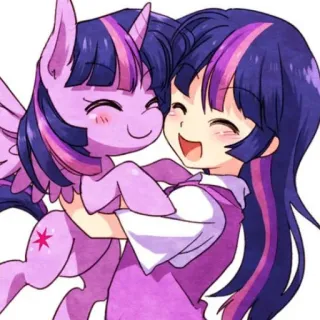 🌟 Twilight Sparkle My Little Pony Пони, Мультфильм, Дружба, Аниме, Милый telegram sticker