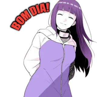 😆 Hinata Naruto BOM DIA! 애니메이션, 히나타, 나루토, 좋은 아침 telegram sticker