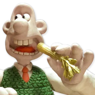 🌿 Wallace Wallace and Gromit claymation, animation, cheese, cartoon, stop motion telegram sticker