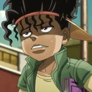💚 Koichi Hirose JoJo's Bizarre Adventure Anime, Manga, Koichi Hirose, JoJo's Bizarre Adventure, Müde, Charakter telegram sticker
