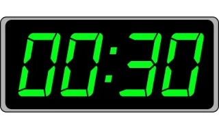 📟 00:30 timer, digital, numbers, time, countdown telegram sticker