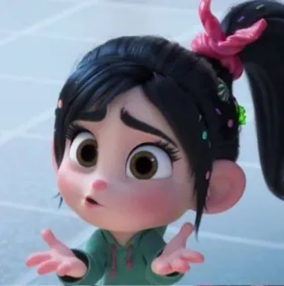 🍓 Vanellope von Schweetz Wreck-It Ralph Dibujo animado, Disney, ¡Rompe Ralph!, Vanellope, Personaje, Animado telegram sticker