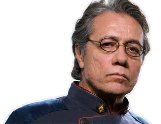 👮 William Adama Battlestar Galactica William Adama, Admiral Adama, Battlestar Galactica, Sci-fi, Space, Military, Character, commander telegram sticker