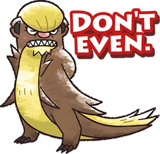 😒 DON'T EVEN. honey badger, cartoon, animal, meme, expression telegram sticker