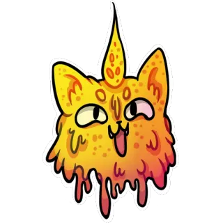 🔥 고양이, 만화, 동물, 귀여운, 웃긴, 스티커 telegram sticker