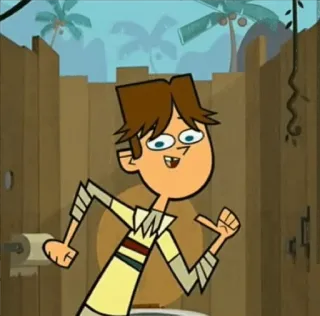 😜 Cody Total Drama Мультфильм, Анимация, Коди, Total Drama, Ванная комната telegram sticker