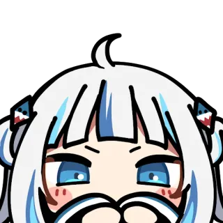 😳 Gawr Gura Anime, VTuber, Tiburón, Gura, Lindo whatsapp sticker