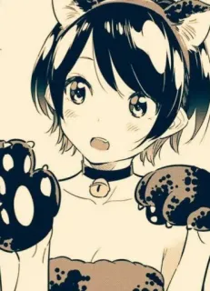 😺 catgirl, anime, cartoon, neko, kawaii, cute, manga telegram sticker