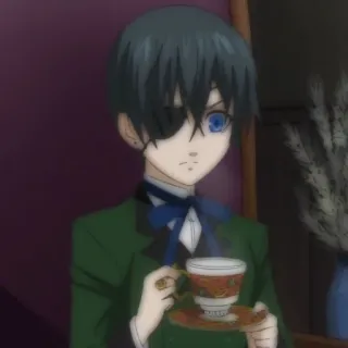 🗝 Ciel Phantomhive Black Butler Anime, Manga, Ciel Phantomhive, Té, Black Butler whatsapp sticker