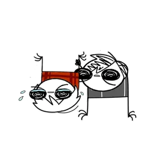 😭 мультик, человечек, средний палец, оскорбительный, грубый, жест whatsapp sticker
