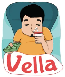 😒 Vella uomo, cartone animato, malato, medicina, bevanda, malato whatsapp sticker