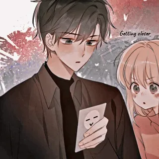 🦔 Getting closer Anime, Manga, Słodkie, Para, Romantyczny telegram sticker