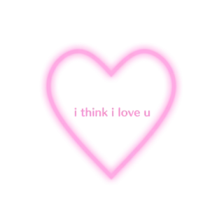 💞 I think i love u Liebe, Herz, Rosa, Süß telegram sticker