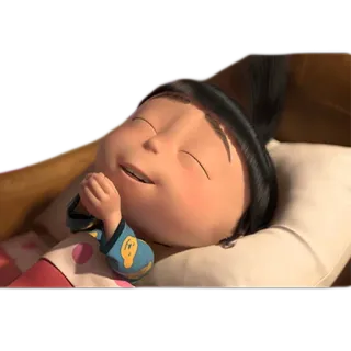 😊 Agnes Despicable Me dessin animé, dormir, mignon, fille telegram sticker