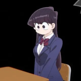 🍬 Komi Komi Can't Communicate Anime, Komi, estudante, tímida, fofa telegram sticker