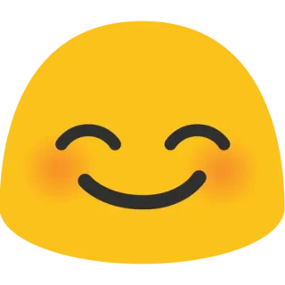😁 emoji, happy, face, smile, blob, joy, android telegram sticker