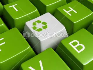 ♻ keyboard, komputer, daur ulang, lingkungan, teknologi, tombol telegram sticker
