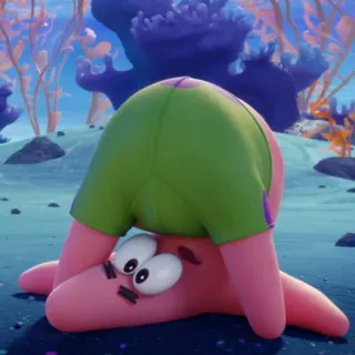 🐙 Patrick Star Patrick Star, Spongebob, cartoon character, pink starfish, animated, nickelodeon telegram sticker