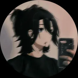 😎 NKZ4mie Anime, Teenager, Junge, Handy, Selfie telegram sticker