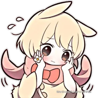 😳 Anime, Sticker, Niedlich, Mädchen, Kawaii, Illustration, Cartoon telegram sticker