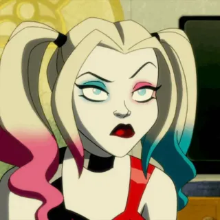🎪 Harley Quinn 할리 퀸, DC 코믹스, 만화, 악당, 캐릭터, 양갈래 telegram sticker