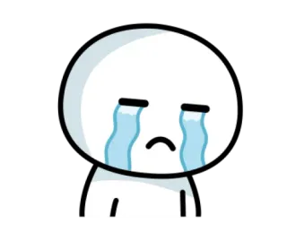🌈 sad, crying, tears, emotion, cartoon, sticker whatsapp sticker