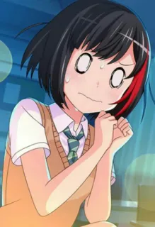 😱 anime, girl, worried, expression, cartoon, character telegram sticker