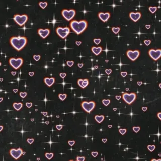 ❤️ hearts, stars, love, sparkles, purple, black, cute, pattern telegram sticker