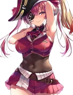 💕 Anime, Vtuber, Perempuan, Bajak Laut, Seksi, Karakter telegram sticker