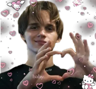 💕 baby 하트, 사랑, 귀여운, 카와이, 헬로키티 telegram sticker