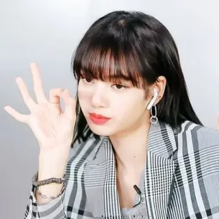 🐁 Lisa Lisa, K-pop, cantante, Blackpink, mujer, persona whatsapp sticker