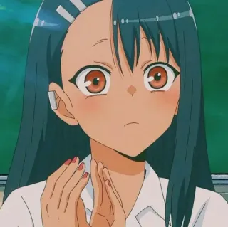 ❓ Nagatoro Don't Toy with Me, Miss Nagatoro 애니메이션, 나나시, 만화, 귀여운, 여고생 telegram sticker