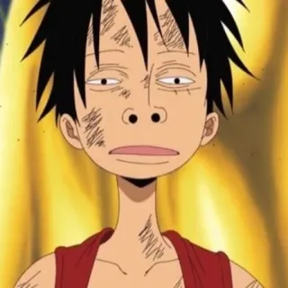 😟 Monkey D. Luffy One Piece アニメ, ルフィ, ワンピース, 面白い, 漫画 telegram sticker