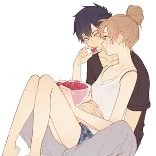 😋 coppia, amore, romantico, dolce, carino, illustrazione telegram sticker