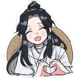 😍 sticker, anime, cute, cartoon, person, love, heart telegram sticker