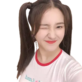 😉 donna, ragazza, ritratto, carina, occhiolino, sorridente telegram sticker
