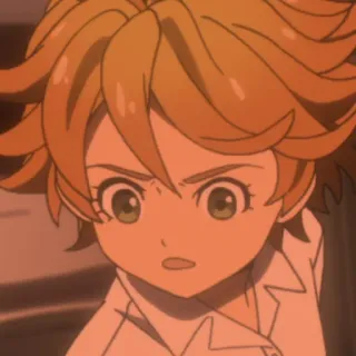 😦 Emma The Promised Neverland anime, manga, emma, the promised neverland, postać telegram sticker