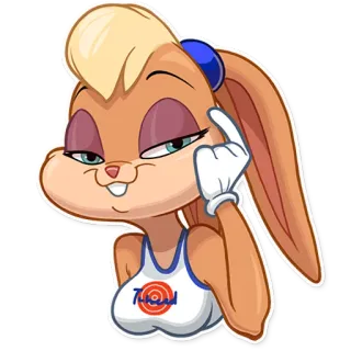 😏 Lola Bunny Space Jam conejo, dibujos animados, deportes, baloncesto, Looney Tunes telegram sticker