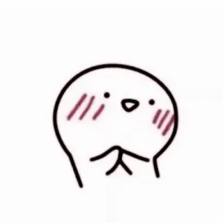 💗 lindo, dibujos animados, sonrojo, tímido, minimalista telegram sticker