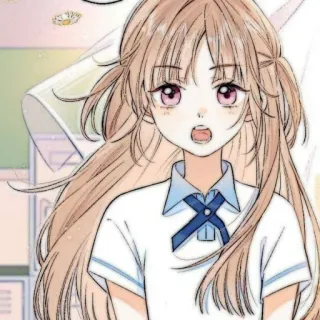 🧸 Anime, Fille, Mignon, Dessin animé, Uniforme scolaire telegram sticker