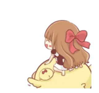 😄 süß, Cartoon, Mädchen, Chibi, kawaii, entzückend telegram sticker