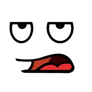 😒 cartoon, expression, face, eyes, mouth telegram sticker