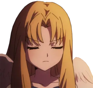 😠 Anime, Manga, Charakter, blonde Haare, weiblich whatsapp sticker