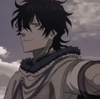 🖇 Yuno Black Clover Anime, Personaje, Yuno, Black Clover, Caballero mágico, Espíritu del viento, Rey mago, Mago telegram sticker