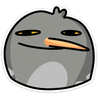 😏 chim, hoạt hình, nhãn dán, dễ thương, động vật whatsapp sticker